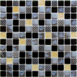 Bonaparte Domino 30x30x6 (чип 23x23 мм) Мозаика стеклянная, металлизированная