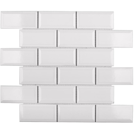 Starmosaic Brick & Metro Metro White Glossy 28,8x29,4 (чип 45x95 мм) мозаика керамическая